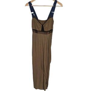 VPL Tidal Shift Dress - Jersey Fabric in Olive Green with Mesh Inserts
